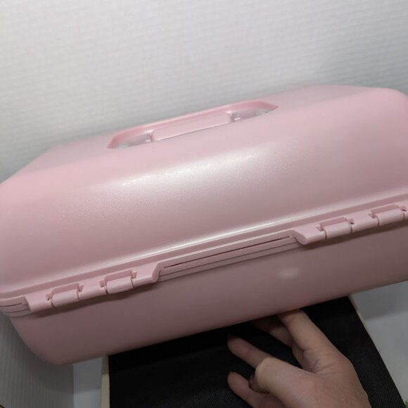 Caboodles On-The-Go-Girl Makeup Case - Millennial Pink Sparkle - Picture 6 of 7